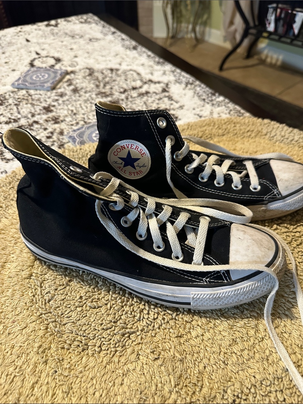 Converse Black and White High Top Sneakers